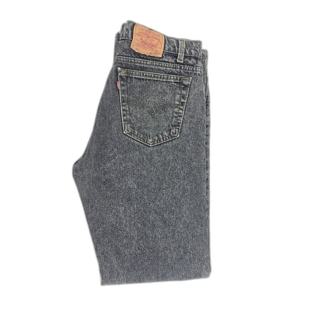 90s Vintage Levis 505 Black Acid Wash Jeans Mens 36x34 Made in USA April 1990